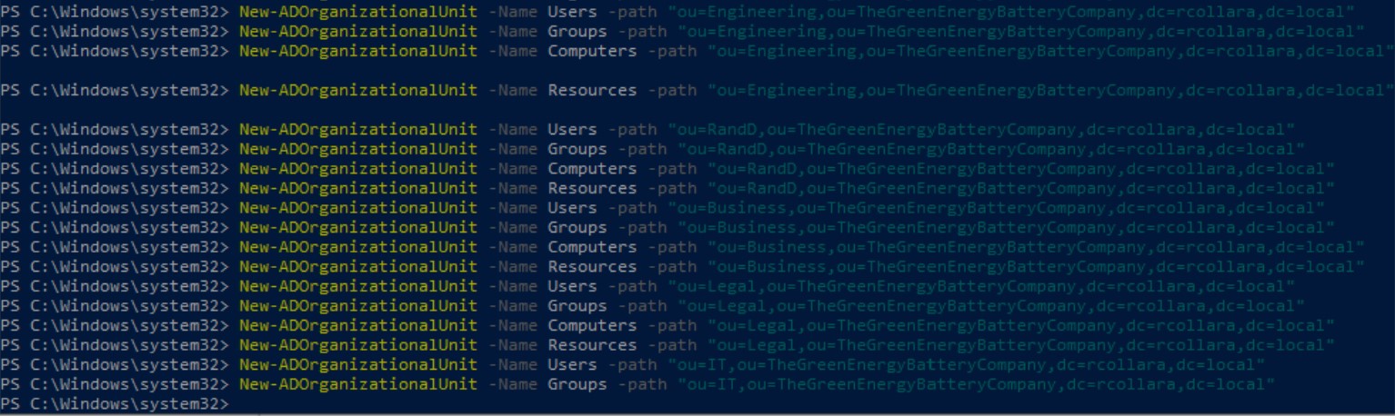 Active Directory Project Screenshot
